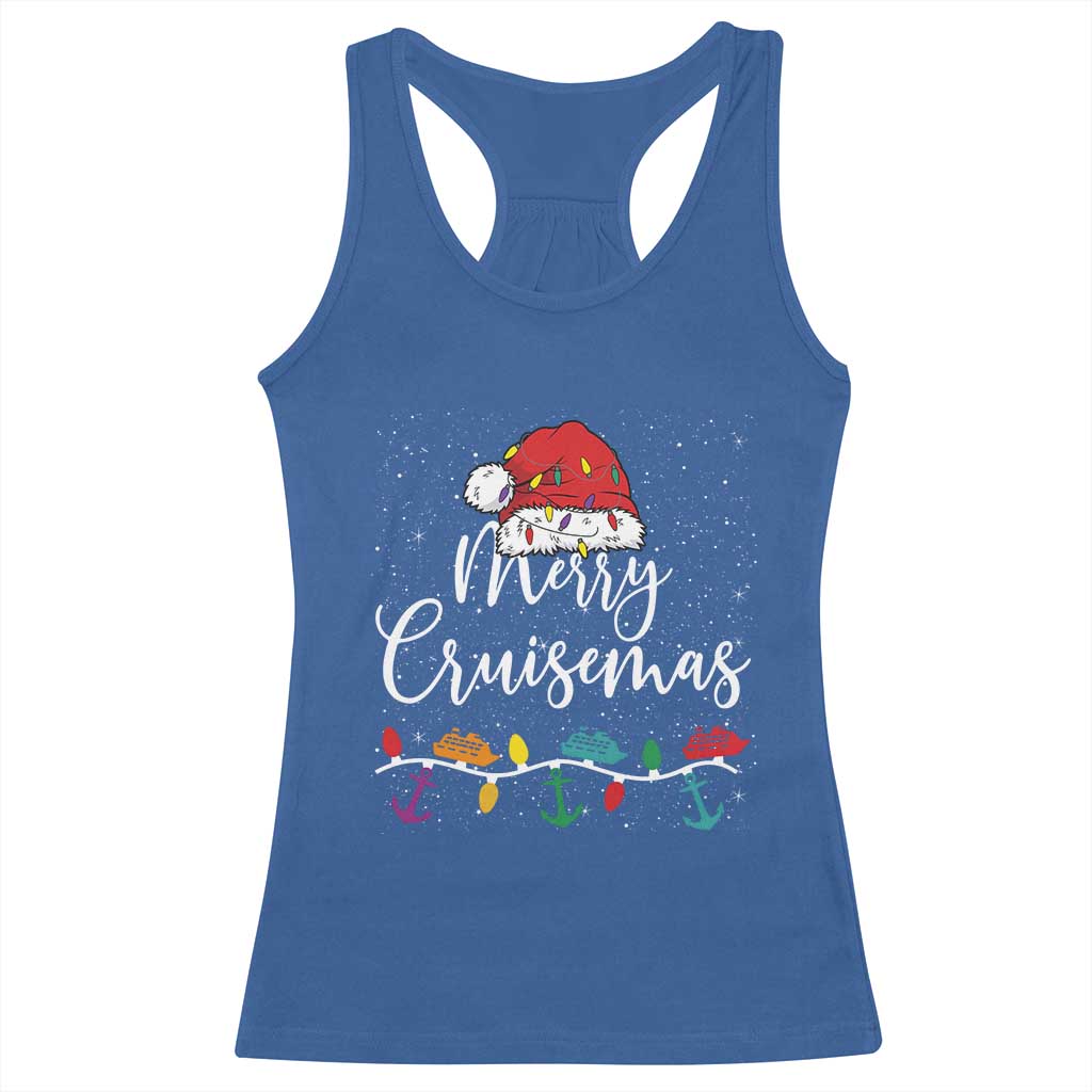 Merry Cruisemas Racerback Tank Top Family Christmas Cruise Holiday Trip TS10 Royal Blue Print Your Wear