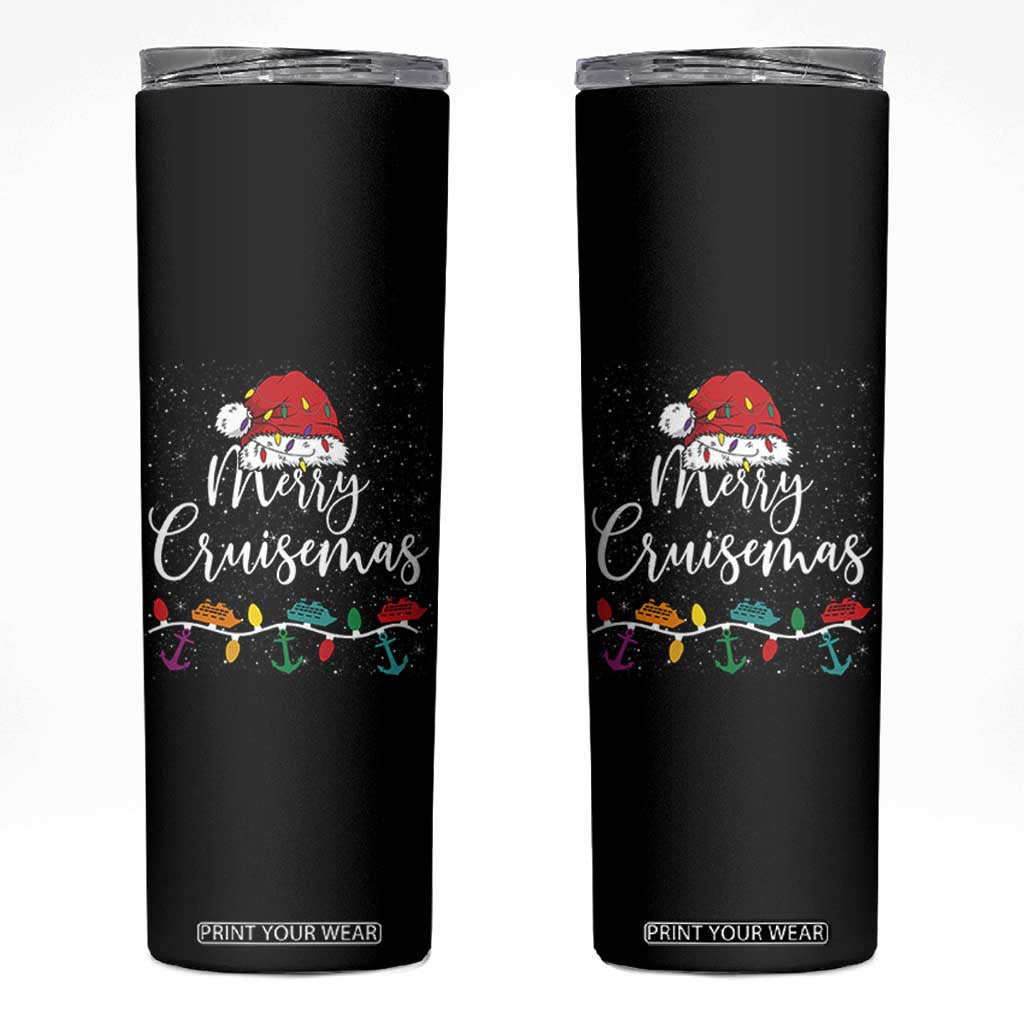 Merry Cruisemas Skinny Tumbler Family Christmas Cruise Holiday Trip TS10 Black Print Your Wear