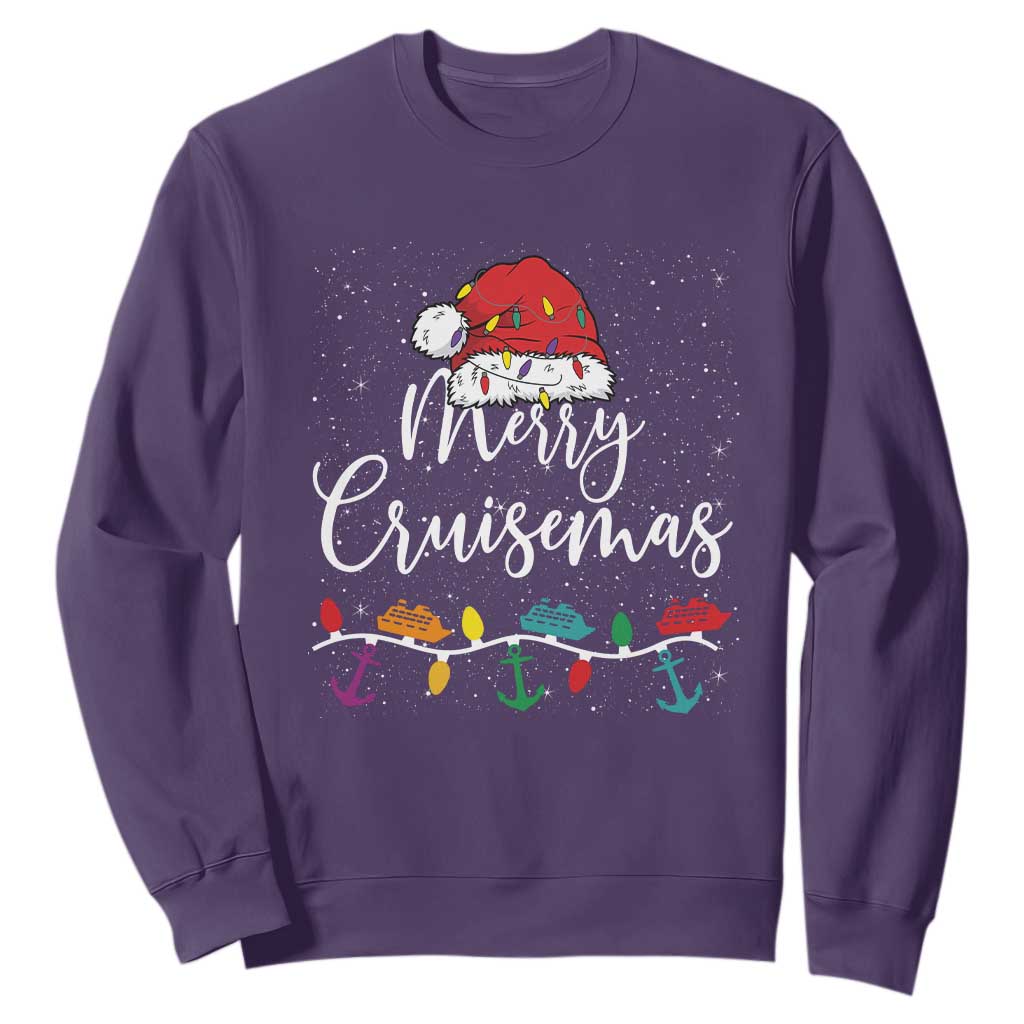 Merry Cruisemas Sweatshirt Family Christmas Cruise Holiday Trip TS10 Purple Print Your Wear