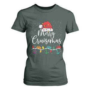 Merry Cruisemas T Shirt For Women Family Christmas Cruise Holiday Trip TS10 Dark Forest Green Print Your Wear