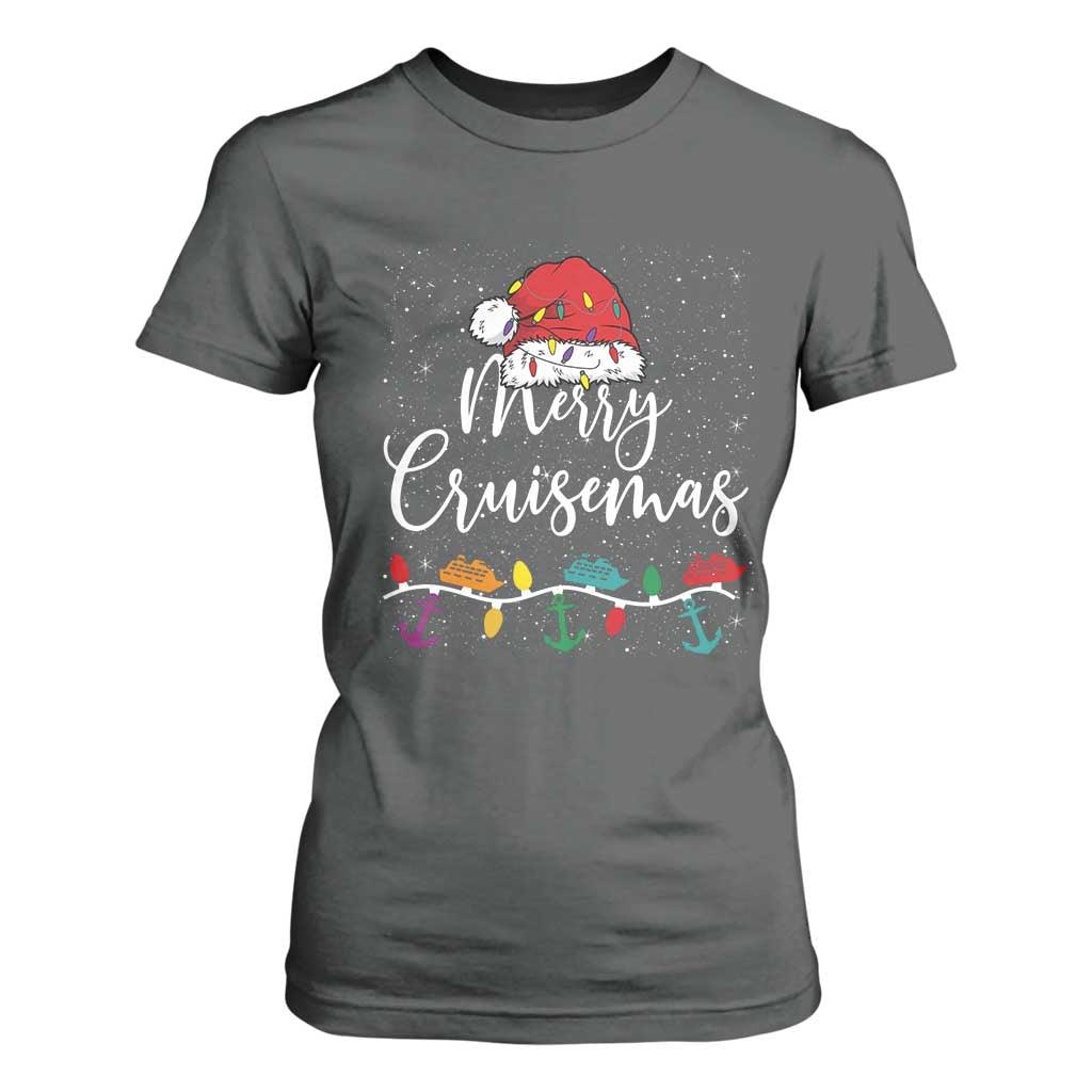 Merry Cruisemas T Shirt For Women Family Christmas Cruise Holiday Trip TS10 Dark Heather Print Your Wear