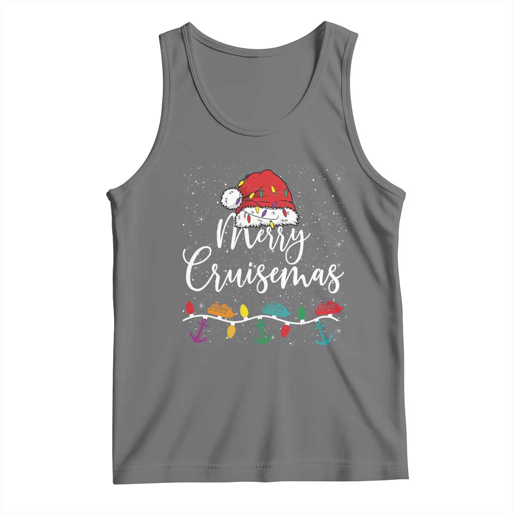 Merry Cruisemas Tank Top Family Christmas Cruise Holiday Trip TS10 Black Heather Print Your Wear