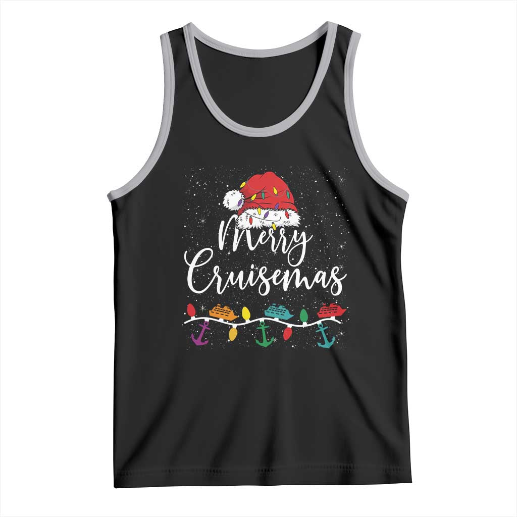 Merry Cruisemas Tank Top Family Christmas Cruise Holiday Trip TS10 Black Athletic Heather Print Your Wear