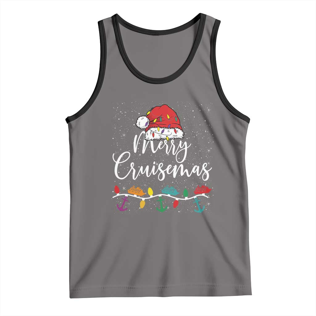 Merry Cruisemas Tank Top Family Christmas Cruise Holiday Trip TS10 Deep Heather Black Print Your Wear