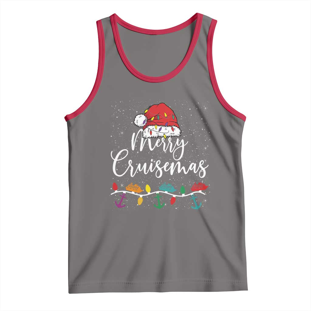 Merry Cruisemas Tank Top Family Christmas Cruise Holiday Trip TS10 Deep Heather Red Print Your Wear