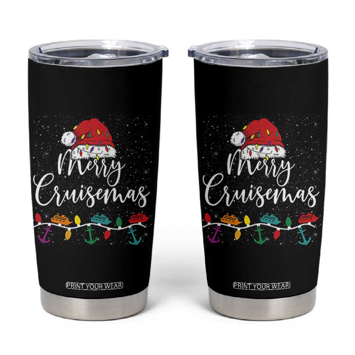Merry Cruisemas Tumbler Cup Family Christmas Cruise Holiday Trip TS10 Black Print Your Wear