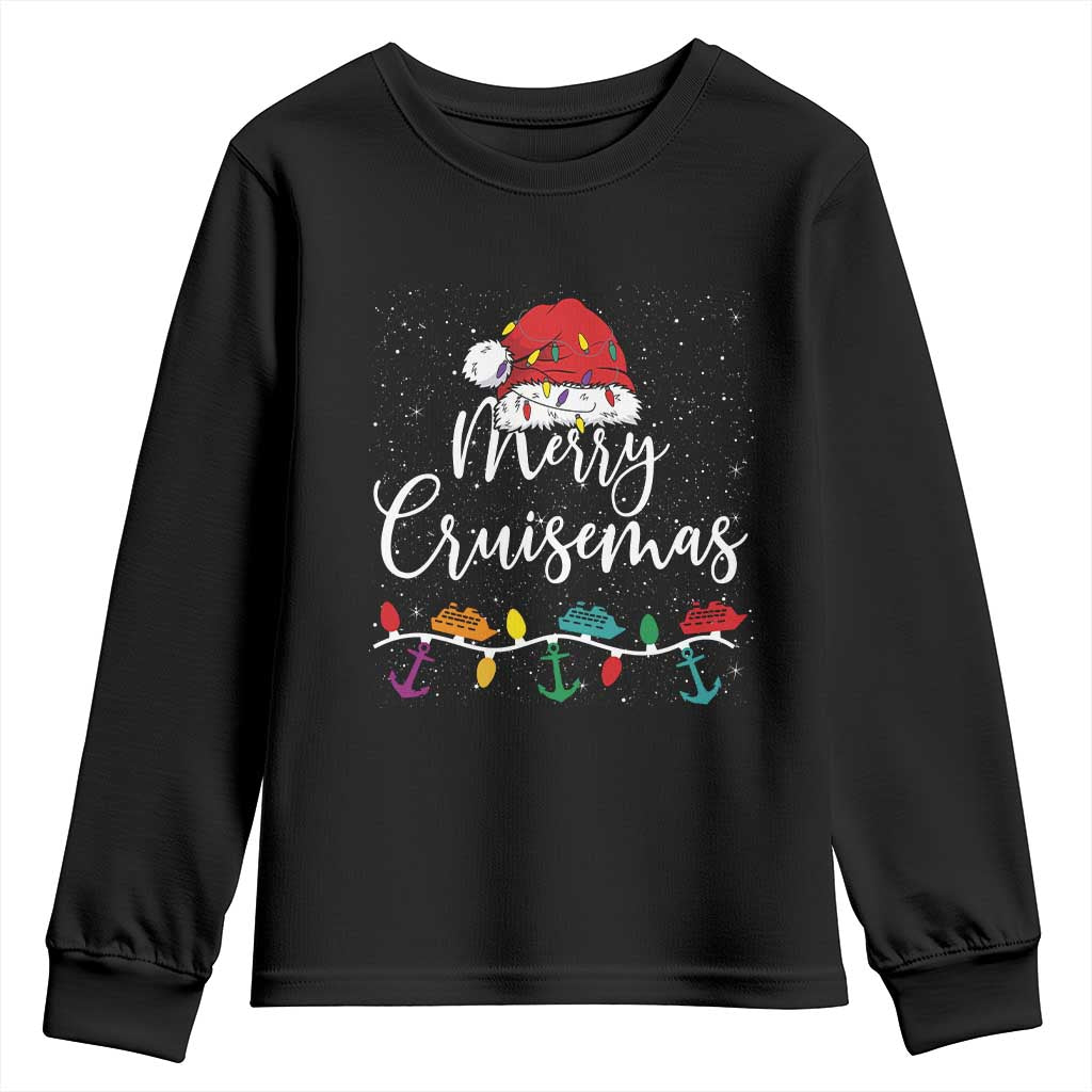 Merry Cruisemas Youth Sweatshirt Family Christmas Cruise Holiday Trip TS10 Black Print Your Wear