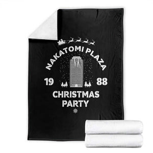 Nakatomi Plaza Christmas Party Throw Blanket Funny 80's Movie Xmas Party TS10 Black Print Your Wear