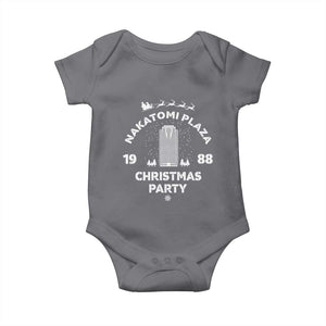 Nakatomi Plaza Christmas Party Baby Onesie Funny 80's Movie Xmas Party TS10 Charcoal Print Your Wear
