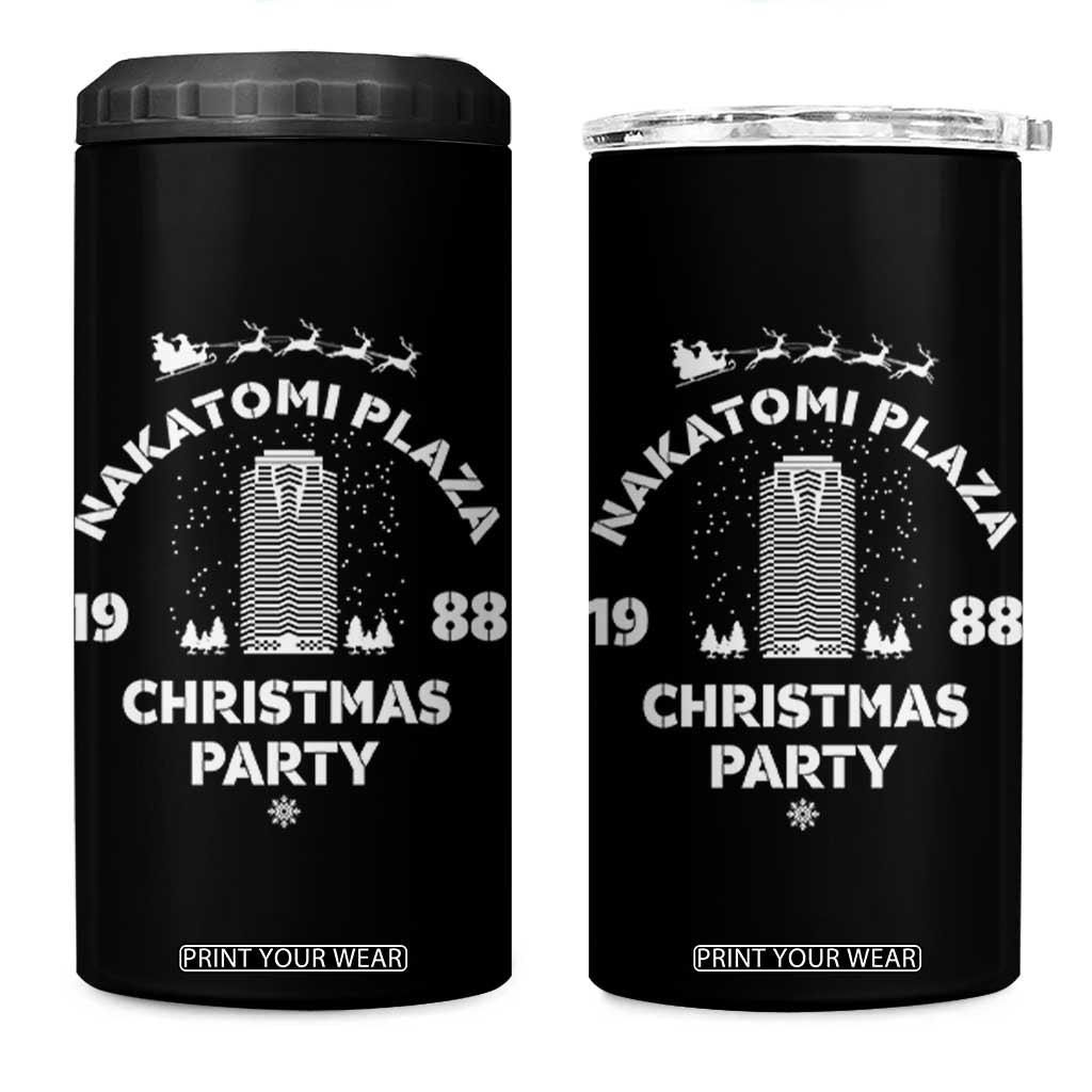 Nakatomi Plaza Christmas Party 4 in 1 Can Cooler Tumbler Funny 80's Movie Xmas Party TS10 One Size: 16 oz Black Print Your Wear