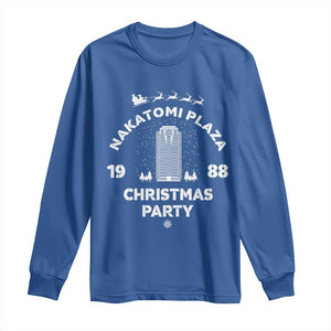 Nakatomi Plaza Christmas Party Long Sleeve Shirt Funny 80's Movie Xmas Party TS10 Royal Blue Print Your Wear