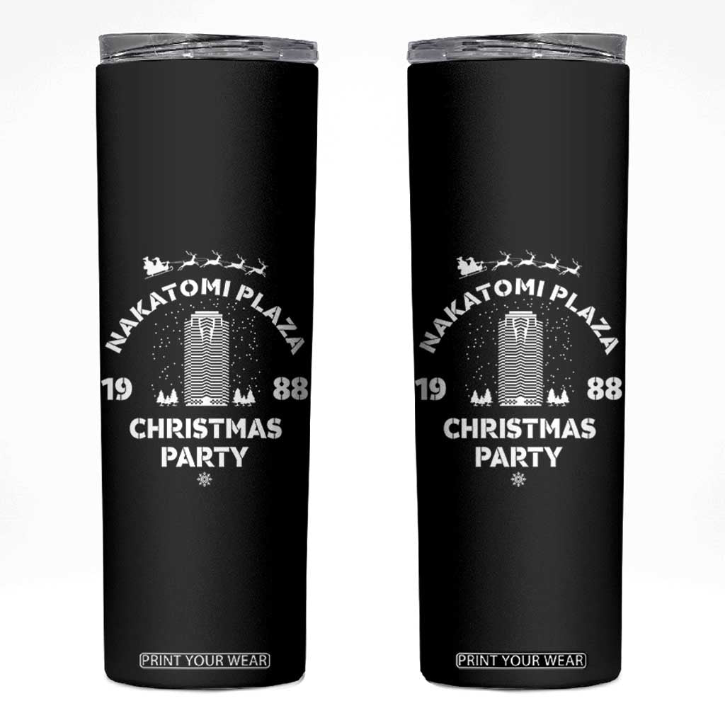 Nakatomi Plaza Christmas Party Skinny Tumbler Funny 80's Movie Xmas Party TS10 Black Print Your Wear