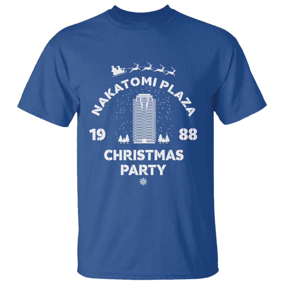 Nakatomi Plaza Christmas Party T Shirt Funny 80's Movie Xmas Party TS10 Royal Blue Print Your Wear
