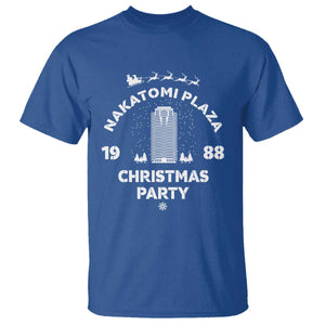 Nakatomi Plaza Christmas Party T Shirt Funny 80's Movie Xmas Party TS10 Royal Blue Print Your Wear