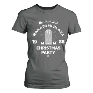 Nakatomi Plaza Christmas Party T Shirt For Women Funny 80's Movie Xmas Party TS10 Dark Heather Print Your Wear
