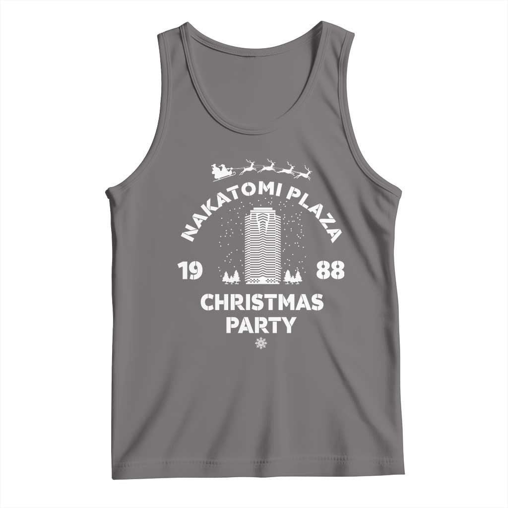 Nakatomi Plaza Christmas Party Tank Top Funny 80's Movie Xmas Party TS10 Deep Heather Print Your Wear