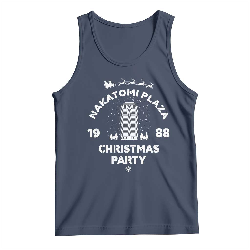 Nakatomi Plaza Christmas Party Tank Top Funny 80's Movie Xmas Party TS10 Navy Print Your Wear
