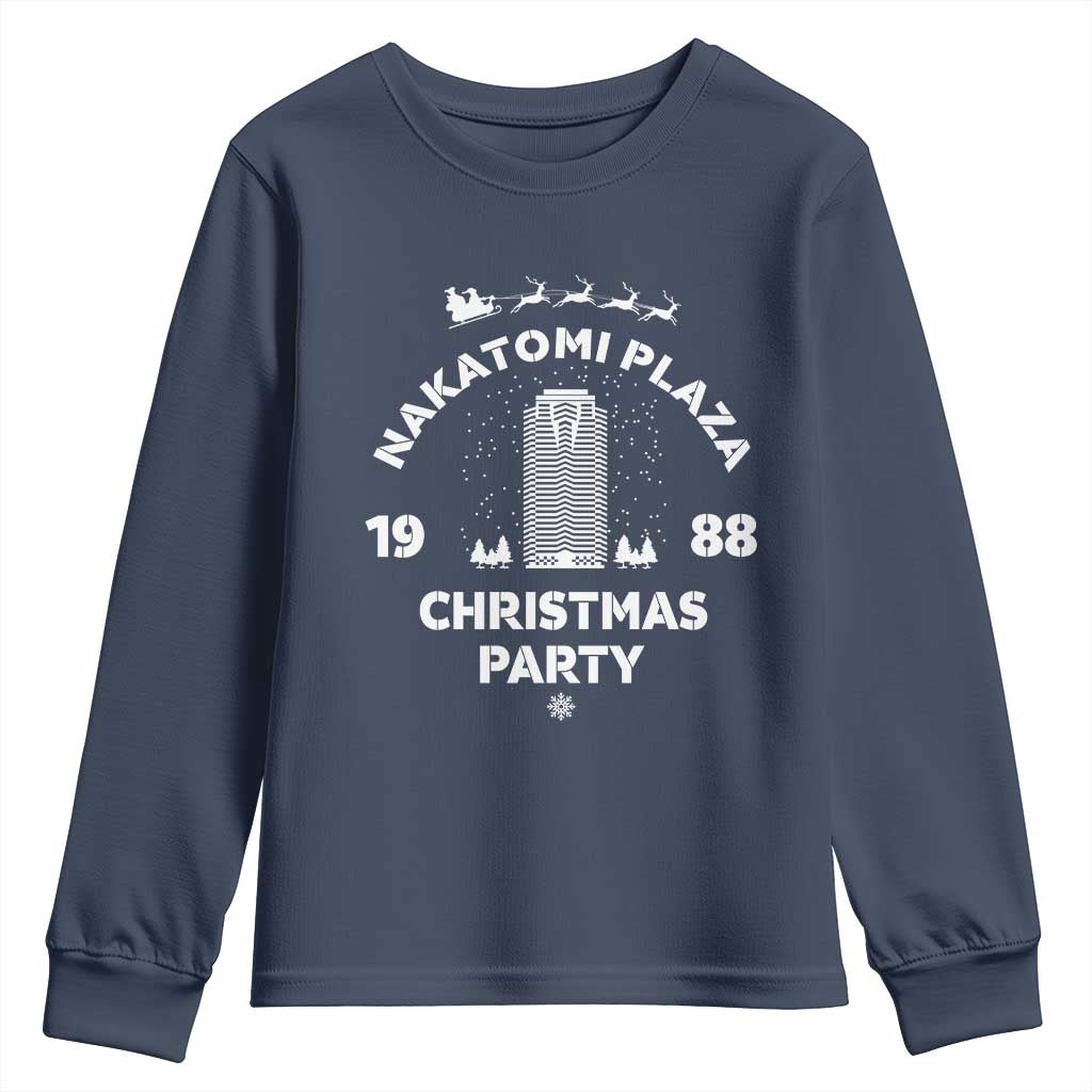 Nakatomi Plaza Christmas Party Youth Sweatshirt Funny 80's Movie Xmas Party TS10 Navy Print Your Wear