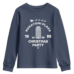 Nakatomi Plaza Christmas Party Youth Sweatshirt Funny 80's Movie Xmas Party TS10 Navy Print Your Wear