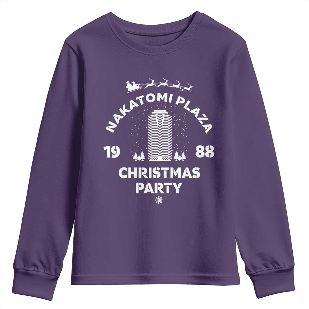 Nakatomi Plaza Christmas Party Youth Sweatshirt Funny 80's Movie Xmas Party TS10 Purple Print Your Wear