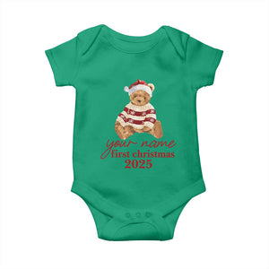 Personalised My First Christmas Baby Onesie Custom Name Newborn Baby 1st Xmas TS10 Irish Green Print Your Wear