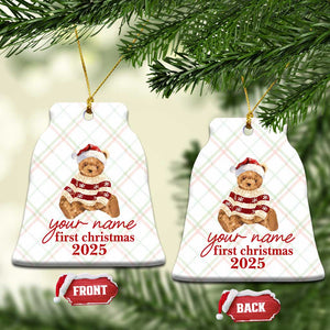 Personalised My First Xmas Ceramic Ornament Custom Name Newborn Baby 1st Xmas TS10 Print Your Wear