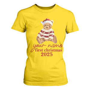 Personalised My First Christmas T Shirt For Women Custom Name Newborn Baby 1st Xmas TS10 Daisy Print Your Wear