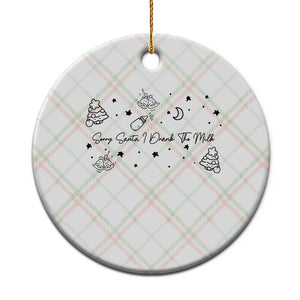 Sorry Santa I Drank The Milk Ceramic Ornament Newborn Baby First Xmas TS10 1pc Christmas Plaid Print Your Wear