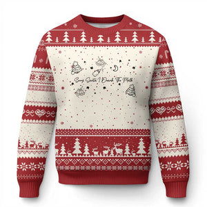 Sorry Santa I Drank The Milk Ugly Christmas Sweater Newborn Baby First Xmas TS10 Beige Red Print Your Wear