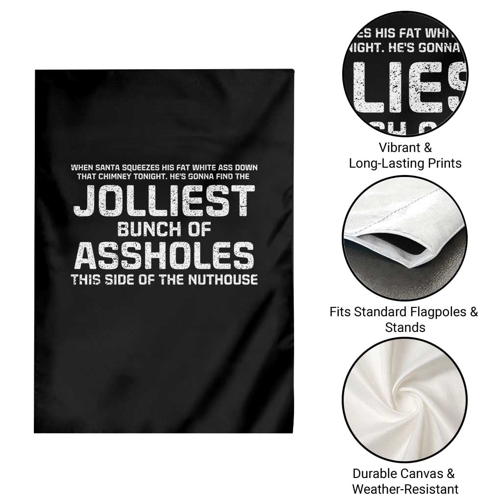 Funny Christmas Garden Flag Jolliest Bunch of A-Holes Xmas Vacation TS10 Print Your Wear