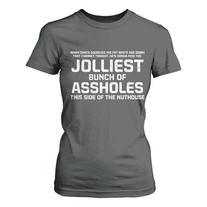Funny Christmas T Shirt For Women Jolliest Bunch of A-Holes Xmas Vacation TS10 Dark Heather Print Your Wear