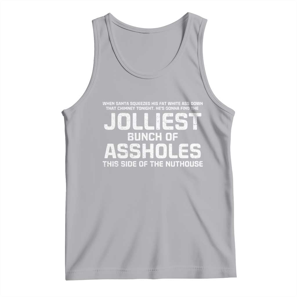 Funny Christmas Tank Top Jolliest Bunch of A-Holes Xmas Vacation TS10 Athletic Heather Print Your Wear