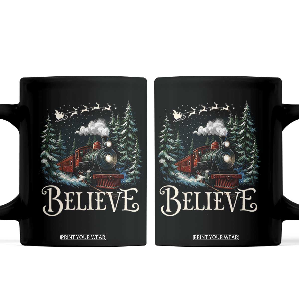 Polar Express Coffee Mug Christmas Believe TS10 Black Print Your Wear