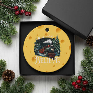Polar Express Ceramic Ornament Xmas Believe TS10 1pc Yellow Cheese Print Your Wear