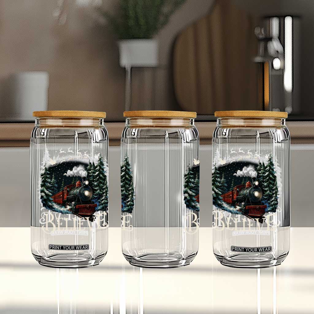 Polar Express Glass Can Christmas Believe TS10 Print Your Wear