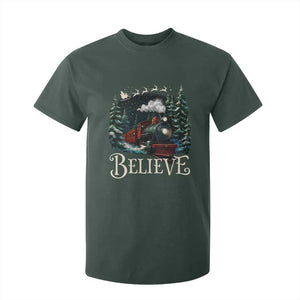 Polar Express T Shirt For Kid Christmas Believe TS10 Dark Forest Green Print Your Wear