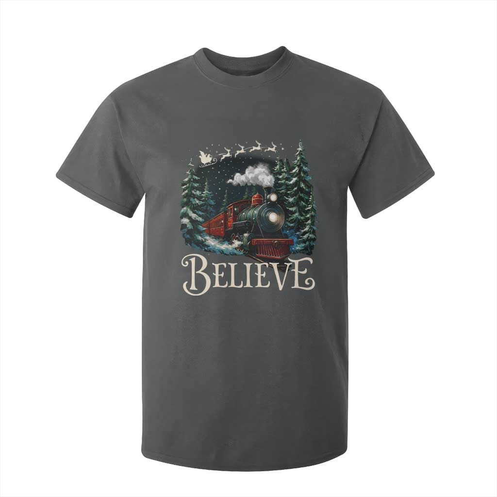 Polar Express T Shirt For Kid Christmas Believe TS10 Dark Heather Print Your Wear
