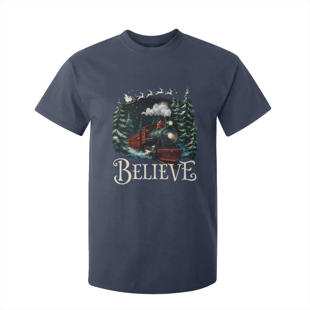 Polar Express T Shirt For Kid Christmas Believe TS10 Navy Print Your Wear
