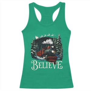 Polar Express Racerback Tank Top Christmas Believe TS10 Irish Green Print Your Wear