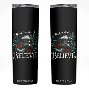 Polar Express Skinny Tumbler Christmas Believe TS10 Black Print Your Wear