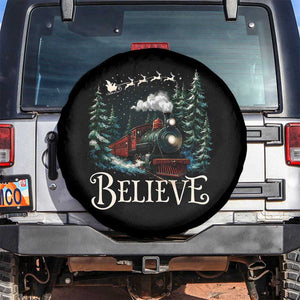 Polar Express Spare Tire Cover Christmas Believe TS10 No hole Black Print Your Wear