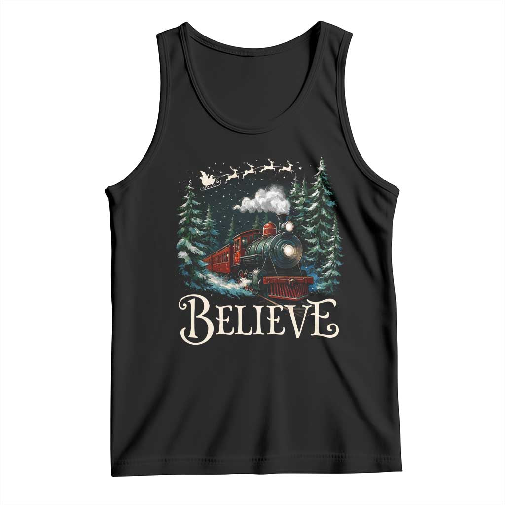 Polar Express Tank Top Christmas Believe TS10 Black Print Your Wear