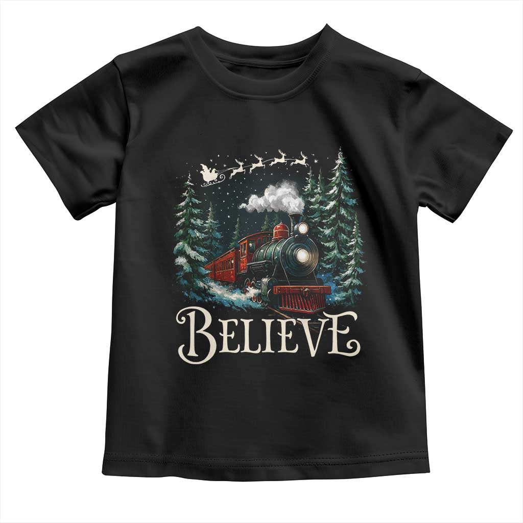 Polar Express Toddler T Shirt Christmas Believe TS10 Black Print Your Wear