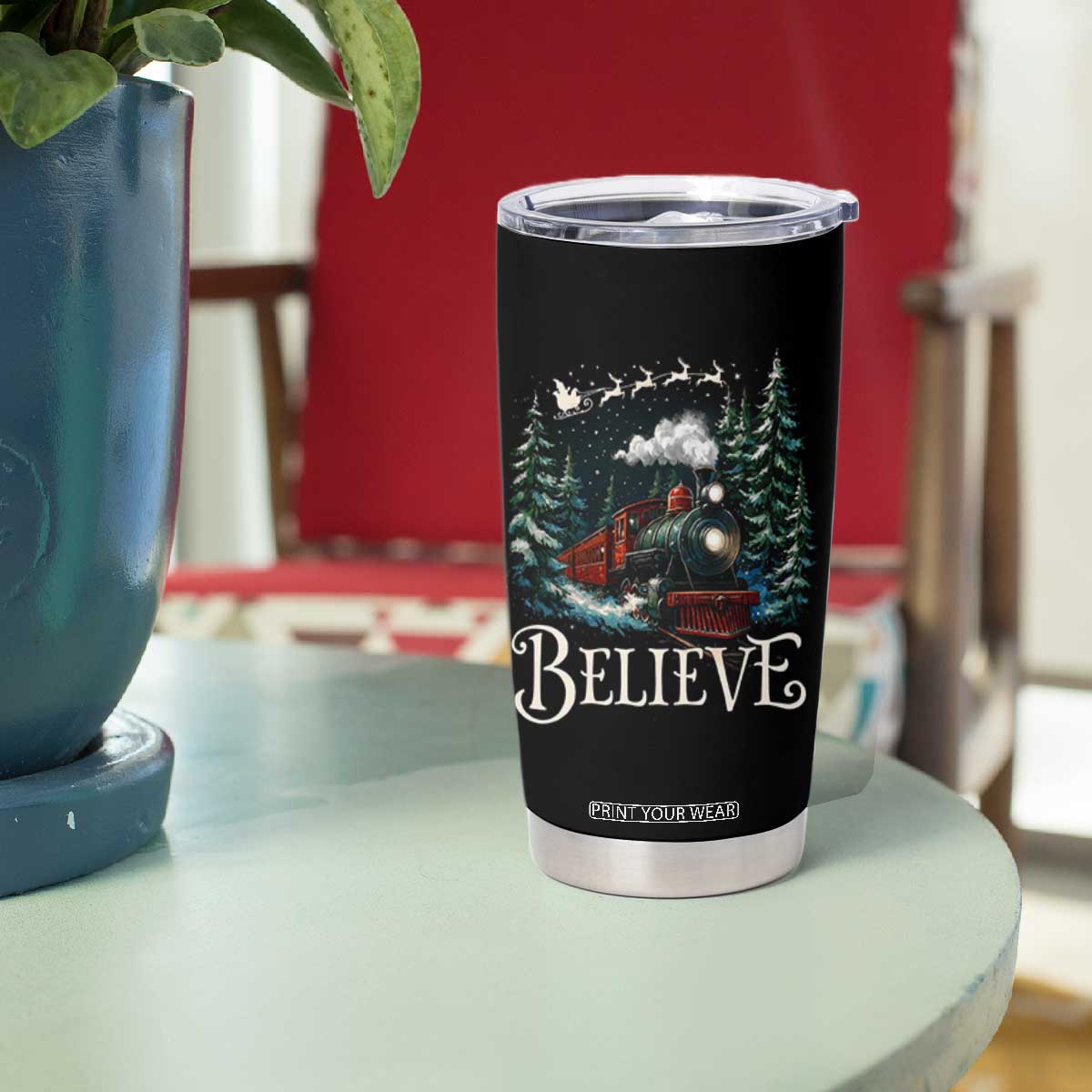 Polar Express Tumbler Cup Christmas Believe TS10 Print Your Wear