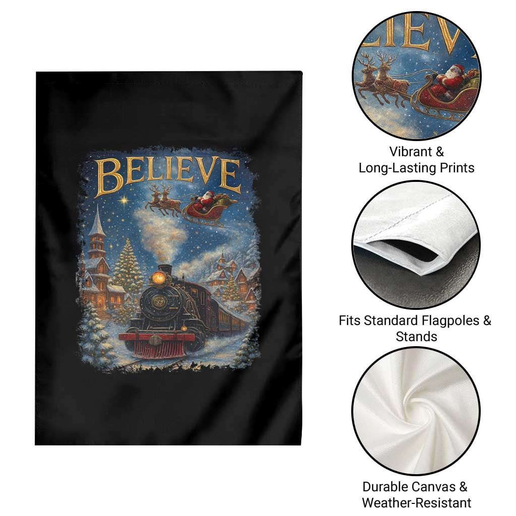 Polar Express Garden Flag Retro Vintage Christmas Believe TS10 Print Your Wear