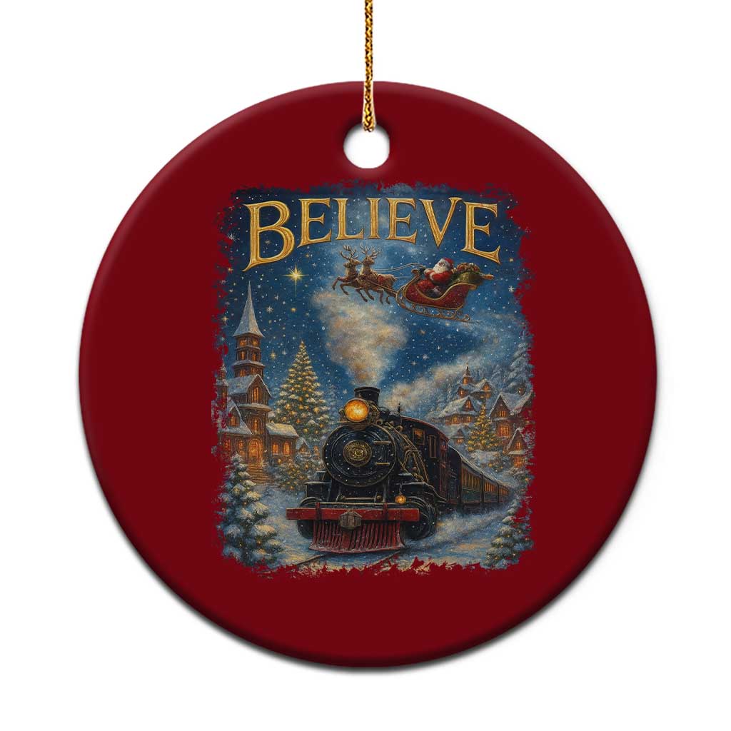 Polar Express Ceramic Ornament Retro Vintage Xmas Believe TS10 1pc Red Print Your Wear