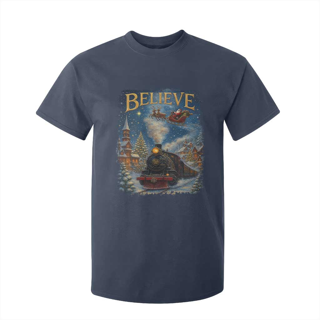 Polar Express T Shirt For Kid Retro Vintage Christmas Believe TS10 Navy Print Your Wear