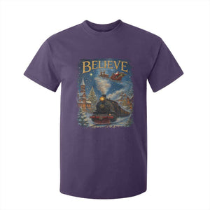 Polar Express T Shirt For Kid Retro Vintage Christmas Believe TS10 Purple Print Your Wear