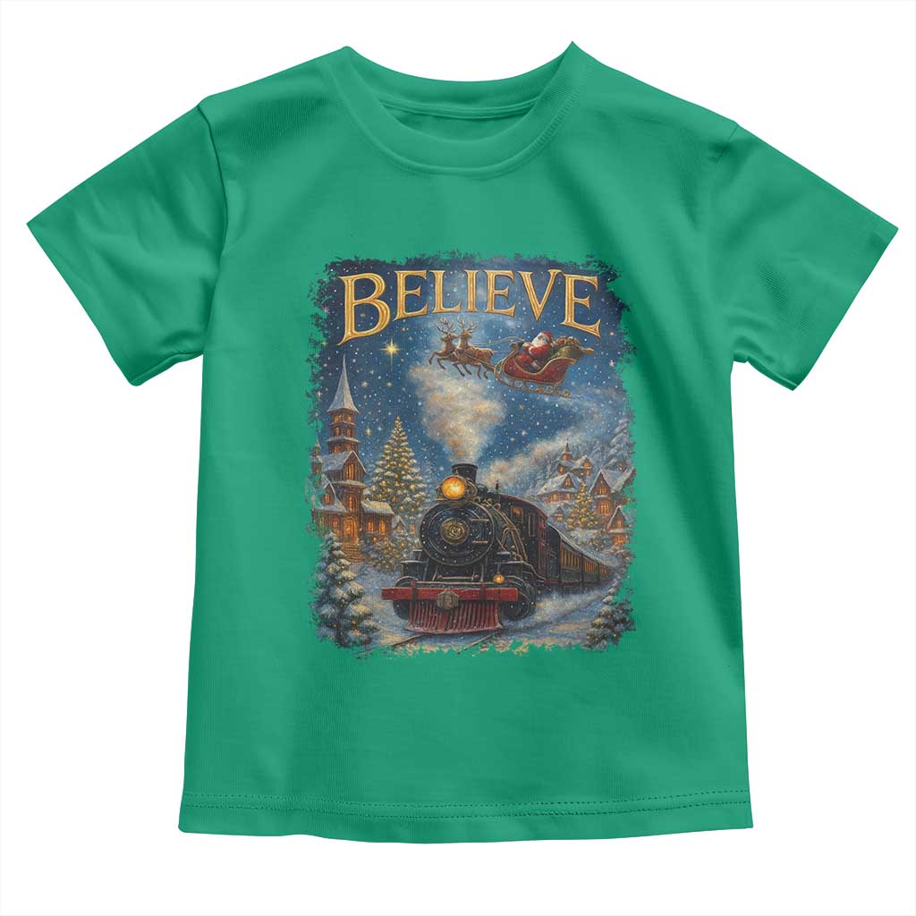 Polar Express Toddler T Shirt Retro Vintage Christmas Believe TS10 Irish Green Print Your Wear