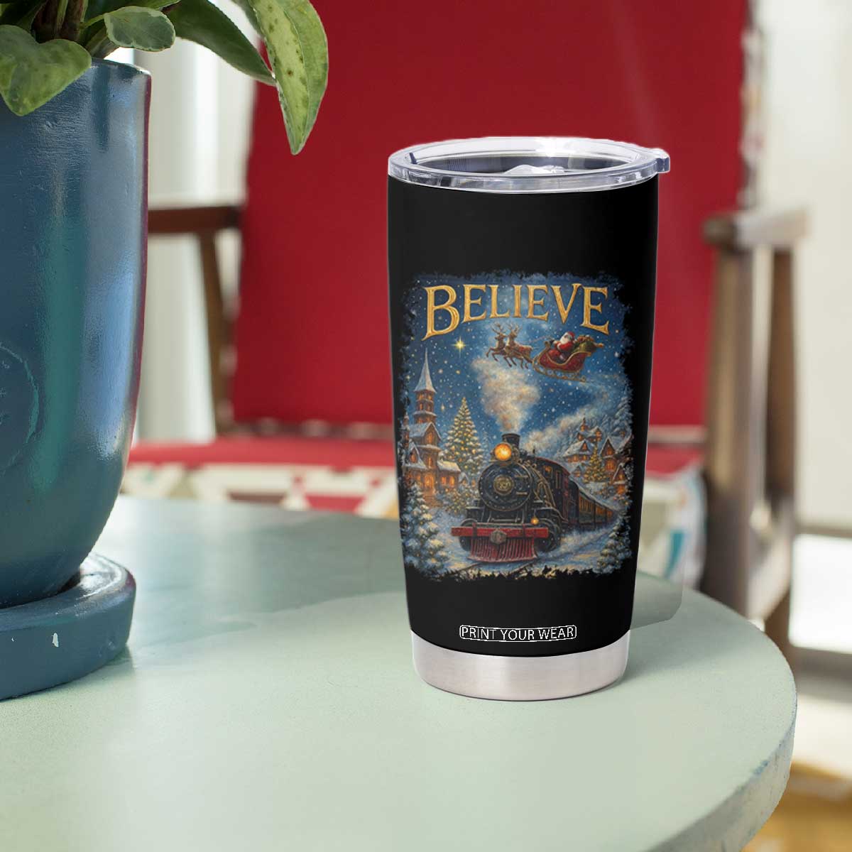 Polar Express Tumbler Cup Retro Vintage Christmas Believe TS10 Print Your Wear